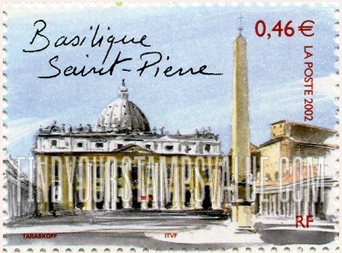 FindYourStampsValue: European Capitals: St. Peter’s Basilica, horizontal