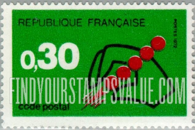 FindYourStampsValue: Hand Holding Symbol of Postal Code