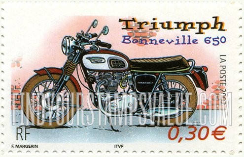 FindYourStampsValue: Motorcycles: Triumph Bonneville 650