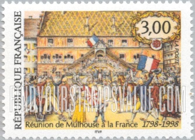 FindYourStampsValue: Union of Mulhouse with France, Bicentennial