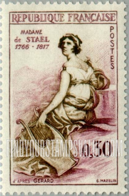 FindYourStampsValue: Madame de Stael by François Gerard