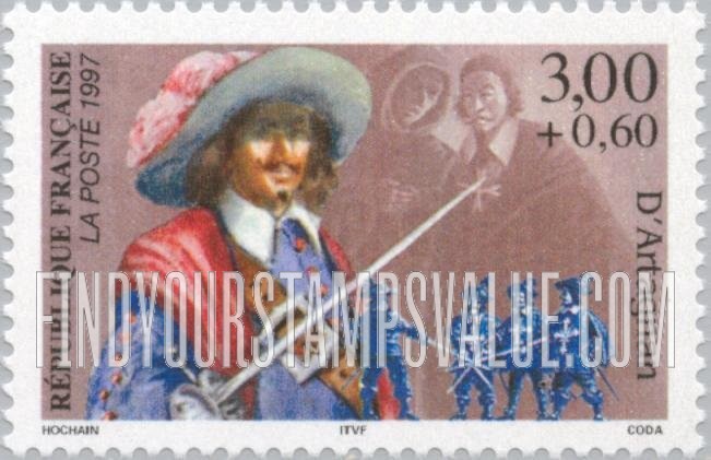 FindYourStampsValue: SEMI-POSTAL - Adventure Heroes: D’Artagnan