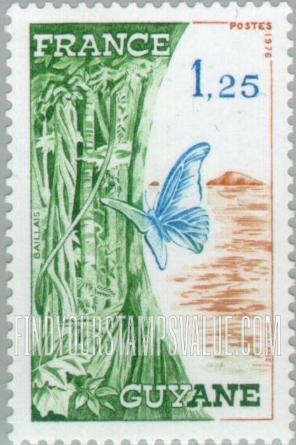 FindYourStampsValue: Regions of France: Guyana