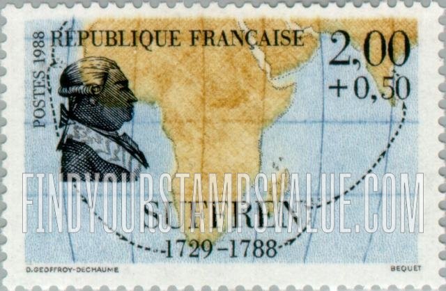 FindYourStampsValue: SEMI-POSTAL - Explorers: Pierre Andre de Suffren (1729-1788)