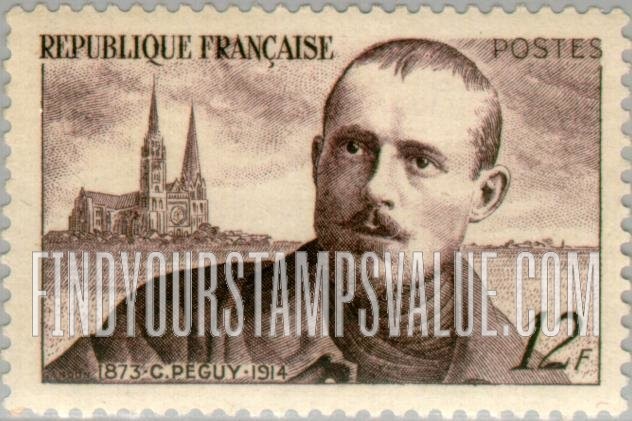 FindYourStampsValue: Charles Péguy and Cathedral at Chartres