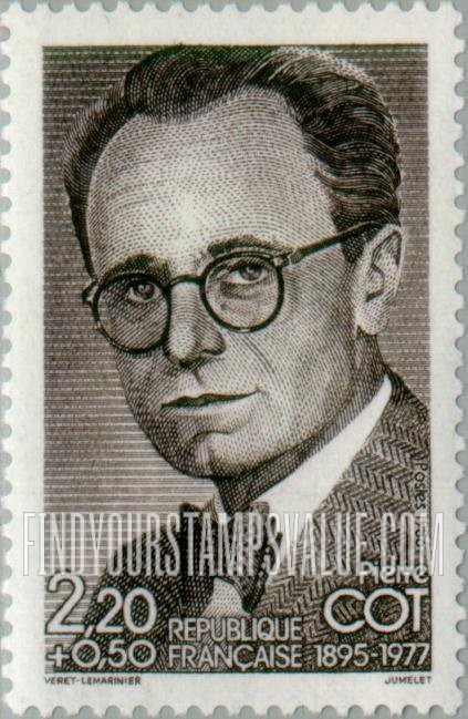 FindYourStampsValue: SEMI-POSTAL - Pierre Cot (1895-1977)