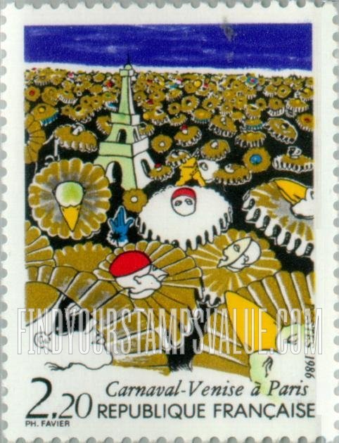 FindYourStampsValue: Venice Carnival, Paris
