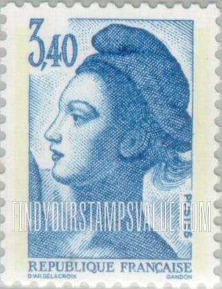 FindYourStampsValue: Liberty, after Delacroix: Liberty Type of 1982