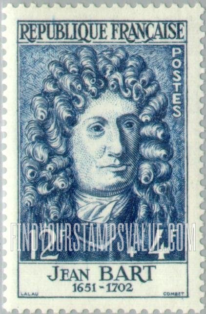 FindYourStampsValue: SEMI-POSTAL - Portrait Type of 1955: Jean Bart