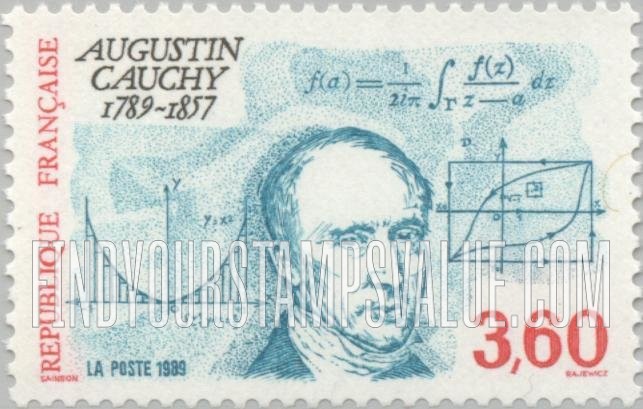 FindYourStampsValue: Baron Augustin-Louis Cauchy (1789- 1857), Mathematician