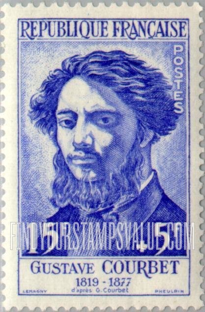 FindYourStampsValue: SEMI-POSTAL - Portrait Type of 1955: Gustave Courbet