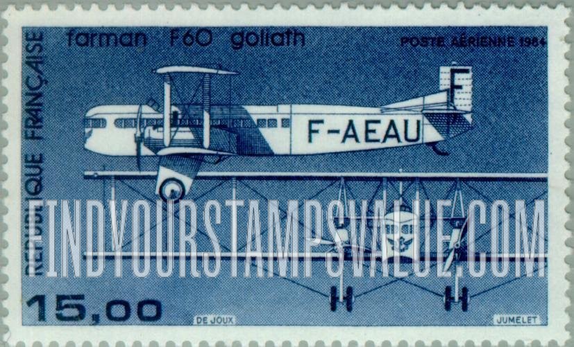 FindYourStampsValue: AIR POST - Planes: Farman F-60 Goliath