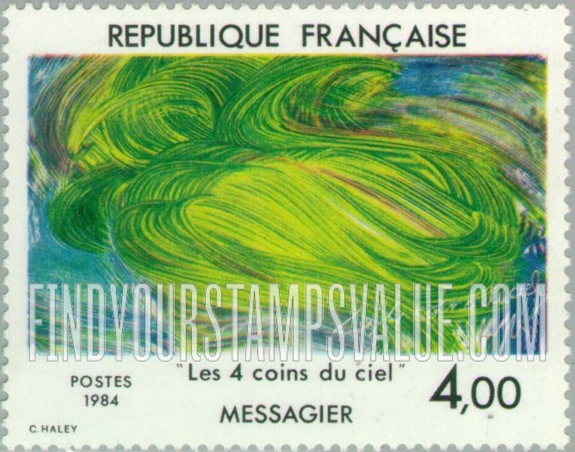 FindYourStampsValue: Four Corners of the Sky, by Jean Messagier