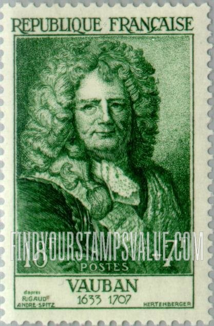 FindYourStampsValue: SEMI-POSTAL - Sebastien de Vauban