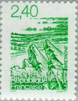 FindYourStampsValue: Scenes of France: Massif, Brittany