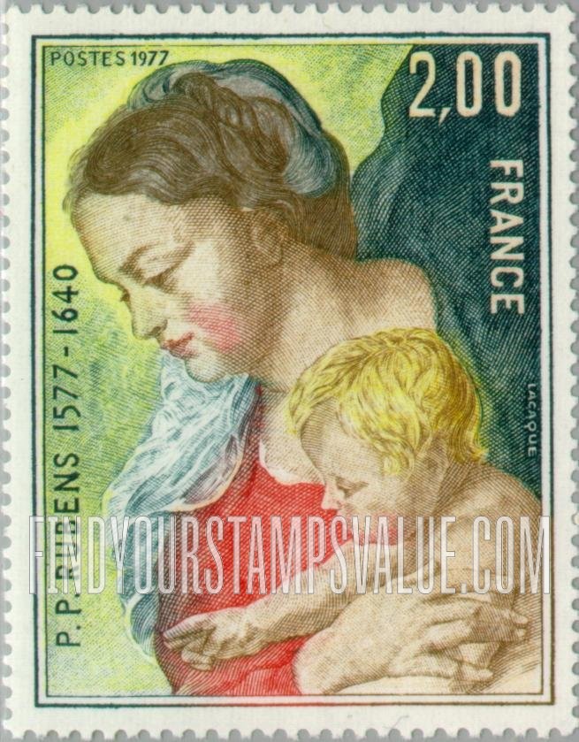 FindYourStampsValue: Virgin and Child, by Rubens