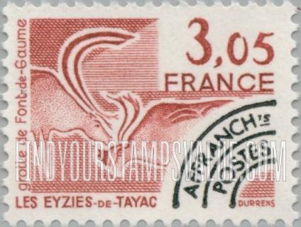FindYourStampsValue: Font-de-Gaume cave drawing, Les Eyzies de Tayac: Tower Type of 1979
