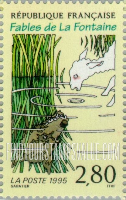 FindYourStampsValue: Fables of Jean de la Fontaine (1621-95): The Wolf and the Lamb