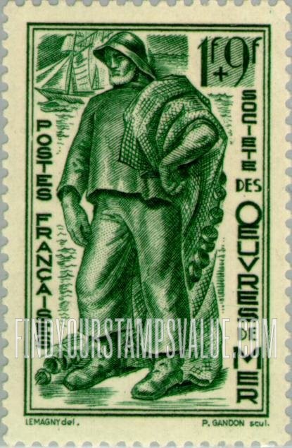 FindYourStampsValue: SEMI-POSTAL - Fisherman