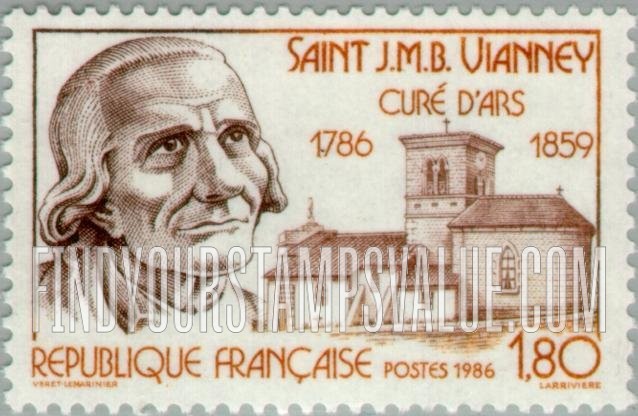 FindYourStampsValue: St. Jean Marie Vianney, Curé of Ars