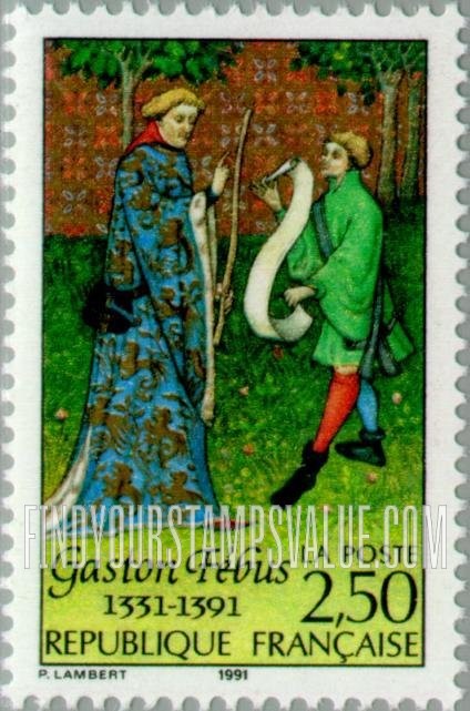 FindYourStampsValue: Gaston III de Foix (Febus) (1331-1391), general