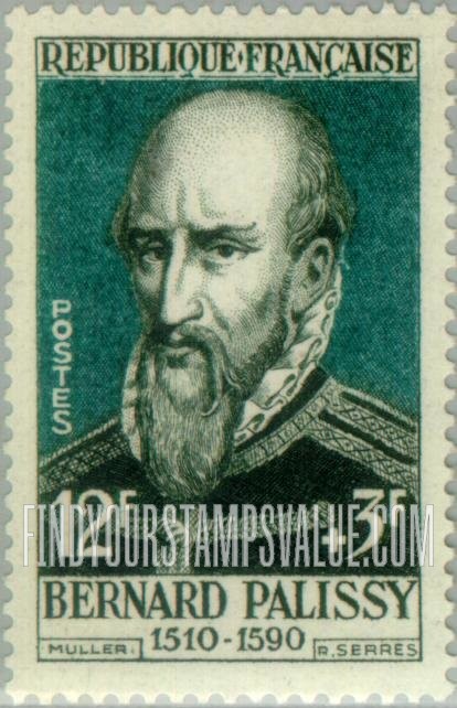 FindYourStampsValue: SEMI-POSTAL - Portrait Type of 1954: Bernard Palissy