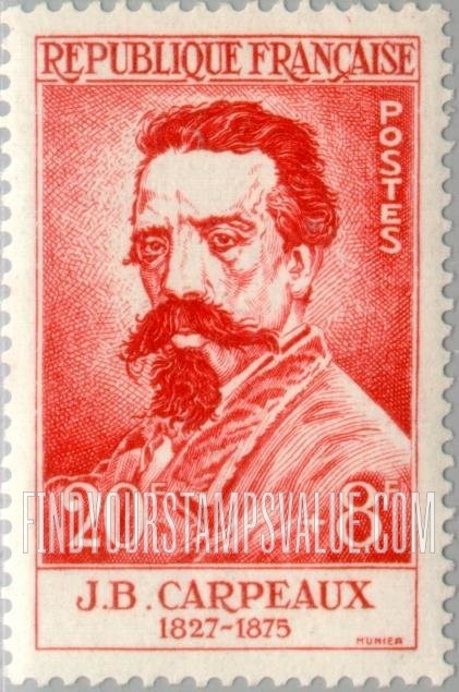 FindYourStampsValue: SEMI-POSTAL - Portrait Type of 1955: J. B. Carpeaux