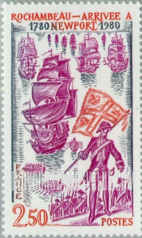 FindYourStampsValue: Rochambeau’s Landing