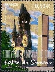 FindYourStampsValue: European Capitals Type of 2002: Kaiser Wilhelm Memorial Church, vertical