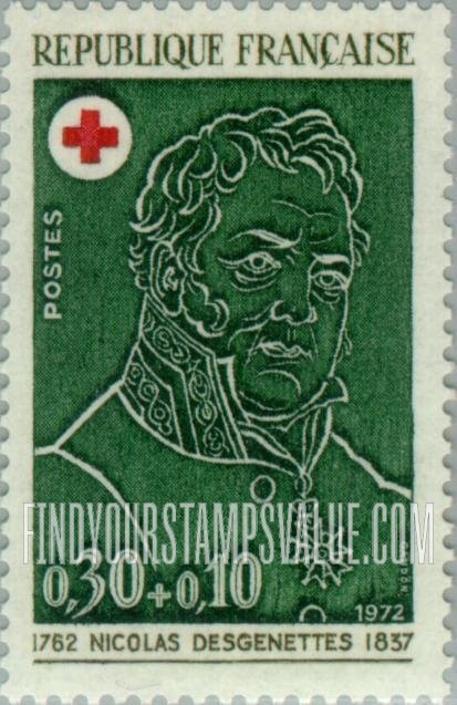FindYourStampsValue: SEMI-POSTAL - René Nicolas Dufriche, Baron Desgenettes, M.D. (1762-1837)