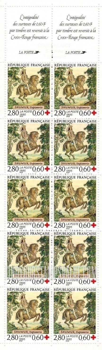 FindYourStampsValue: SEMI-POSTAL - Brussels tapestry from Reydams workshop, Horse Museum, Saumur