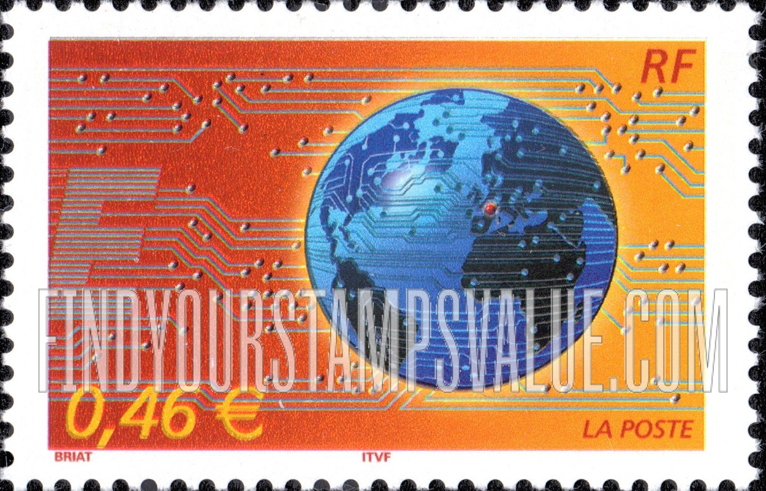 FindYourStampsValue: Globe and Microcircuits