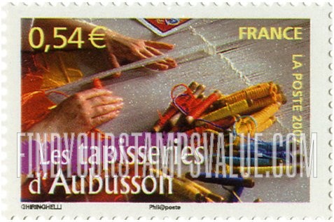 FindYourStampsValue: Aspects of Life in French Regions Type of 2003: Aubusson tapestries
