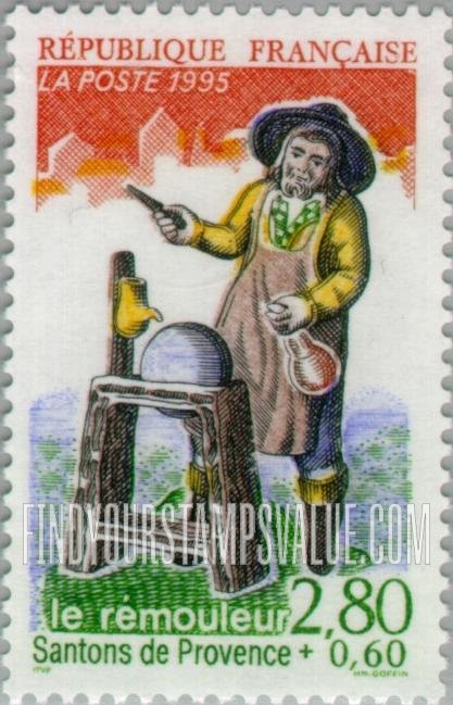 FindYourStampsValue: SEMI-POSTAL - Provencal Nativity Figures: The Scissor Grinder