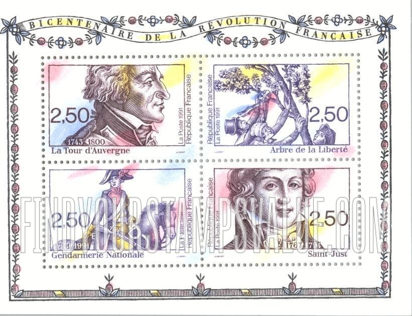 FindYourStampsValue: French Revolution, Bicentennial