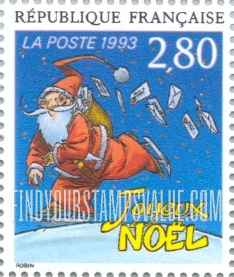 FindYourStampsValue: Greetings: Merry Christmas, Thierry Robin