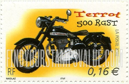 FindYourStampsValue: Motorcycles: Terrot 500 RGST