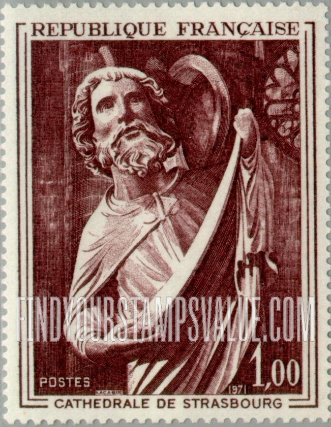 FindYourStampsValue: St. Matthew, Sculpture from Strasbourg Cathedral