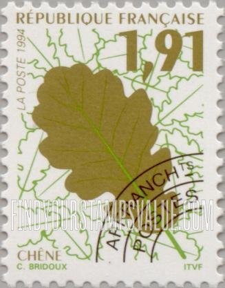 FindYourStampsValue: Leaves: Oak