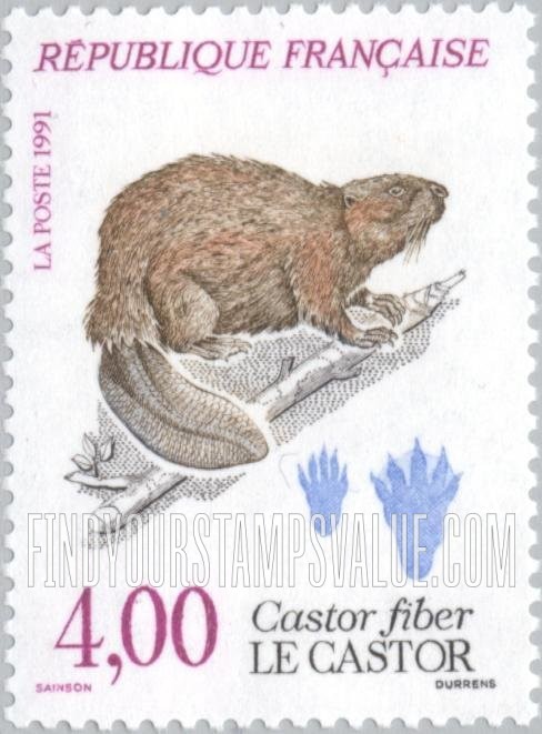 FindYourStampsValue: Wildlife: Castor fiber