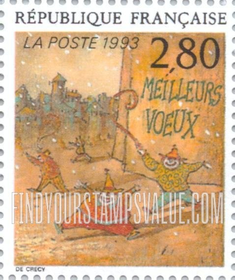 FindYourStampsValue: Greetings: Best Wishes, Nicolas de Crecy