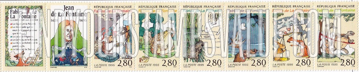 FindYourStampsValue: Fables of Jean de la Fontaine (1621-95)