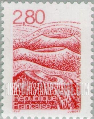 FindYourStampsValue: Scenes of France: Volcanoes, Auvergne