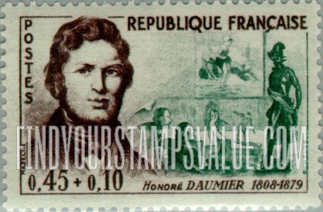 FindYourStampsValue: SEMI-POSTAL - Famous Men Type of 1960: Honoré Daumier
