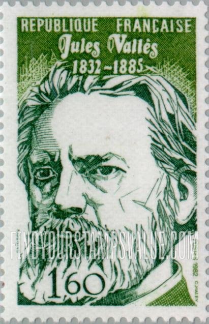 FindYourStampsValue: Jules Valles (1832-1885), writer