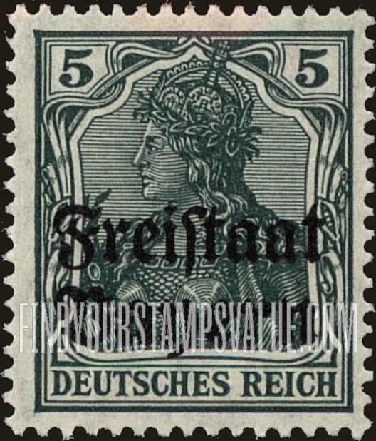 FindYourStampsValue: Germania: Stamps of Germany 1906-19 Overprinted