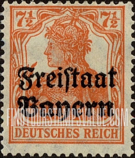 FindYourStampsValue: Germania: Stamps of Germany 1906-19 Overprinted