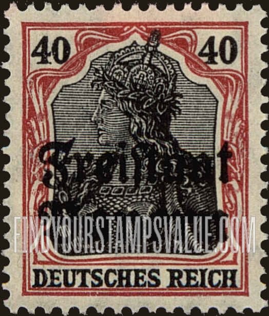 FindYourStampsValue: Germania: Stamps of Germany 1906-19 Overprinted