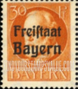 FindYourStampsValue: King Ludwig III: Bavarian Stamps of 1914-16 Overprinted