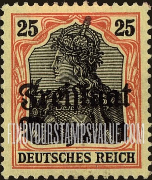 FindYourStampsValue: Germania: Stamps of Germany 1906-19 Overprinted